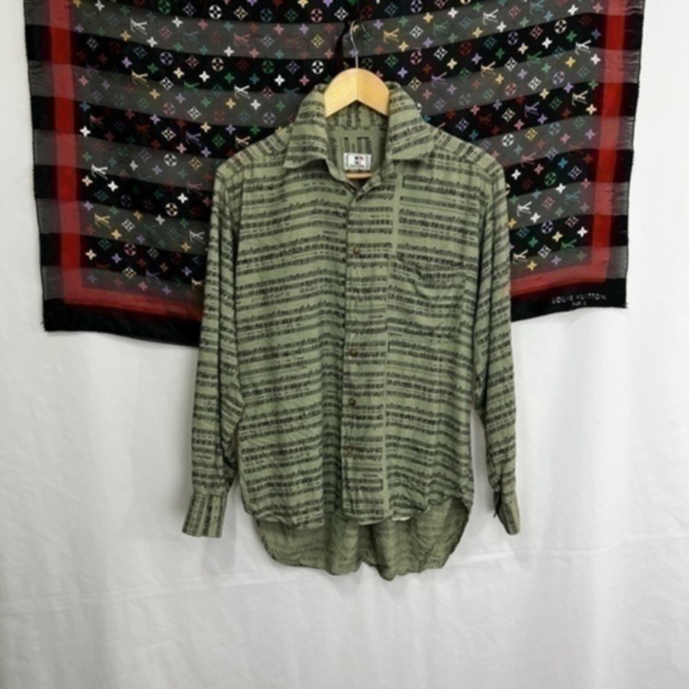 Beatles Help Lyrics Valentino Oliver Music Notes Button Down Shirt View 2